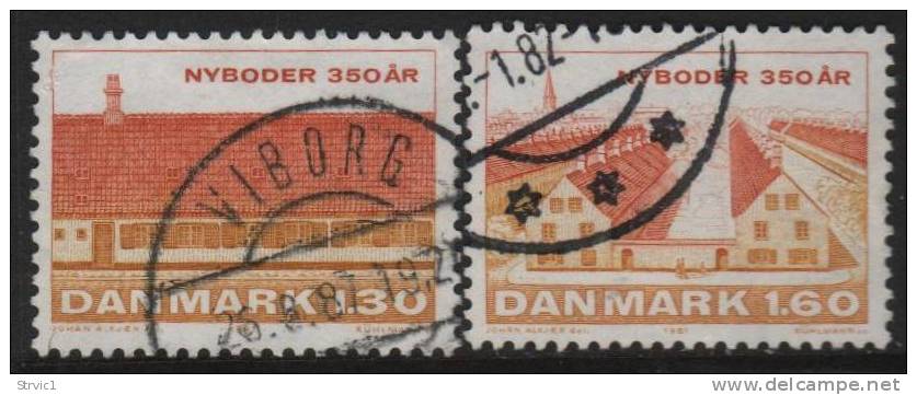 Denmark, Scott # 678-9 Used Set Nyboder, 1981 - Used Stamps