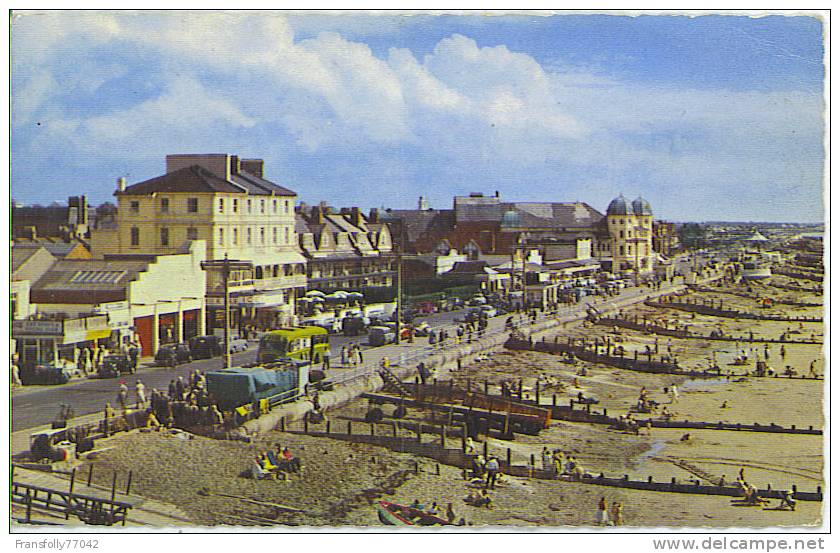 U.K.- ENGLAND - SUSSEX - BOGNOR REGIS - PROMENADE AND BEACH - WATERFRONT BLDGS - 1963 - Bognor Regis