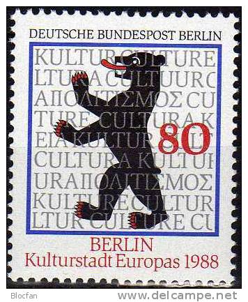 Schwarzdruck Kulturhauptstadt In Europa Berlin 800, SD-Block 1/88 SST Plus 800 ** 15€ Wappentier Der Bär - Joint Issues