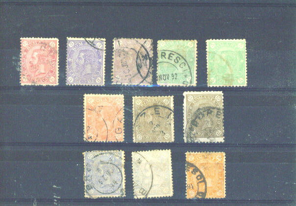 RUMANIA - 1890 Various Values As Scans  (Mixed Condition With Hinge Remaiders) - Oblitérés