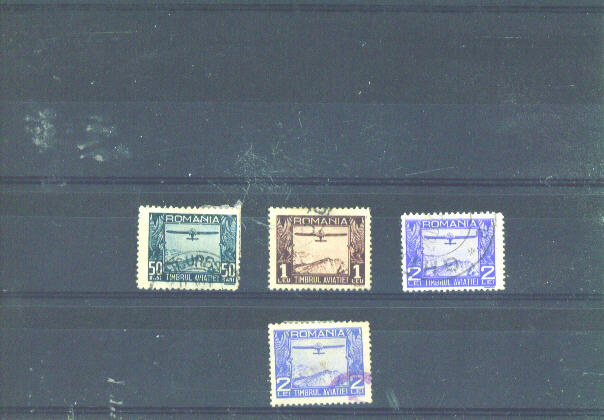 RUMANIA - 1931 Aviation Fund As Scan (Hinge Remainders) - Usado