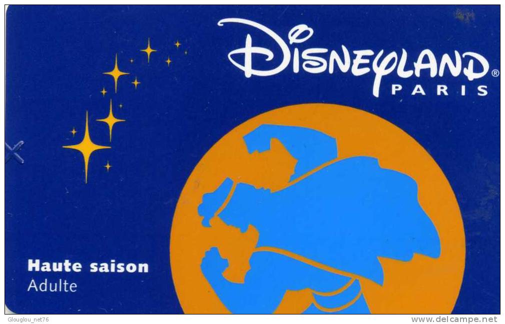 PASSEPORT DISNEY DISNEYLAND PASSEPORT HAUTE  SAISON ADULTE   VOIR SCANER RECTO ET VERSO - Pasaportes Disney