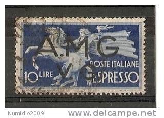 1946 TRIESTE AMG VG USATO ESPRESSO 10 £ - RR7158-4 - Usati