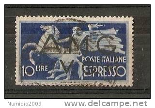 1946 TRIESTE AMG VG USATO ESPRESSO 10 £ - RR7158-3 - Used