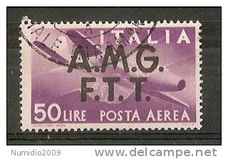 1947 TRIESTE A USATO POSTA AEREA 50 LIRE - RR7172 - Luftpost