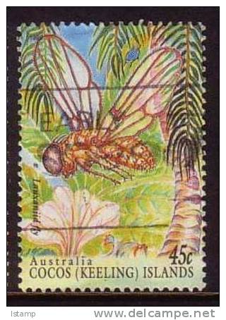 1995 - Cocos (keeling) Islands Insects 45c LAUXANID FLY Stamp FU - Islas Cocos (Keeling)