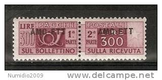 1949-53 TRIESTE A PACCHI POSTALI 300 £ MNH ** - RR7180 - Postpaketen/concessie