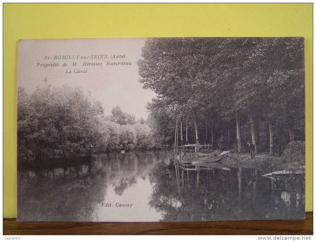 ROMILLY-SUR-SEINE (AUBE) PROPRIETE DE MRS. HERISSEZ-LAMBERT. LE CANAL - Romilly-sur-Seine