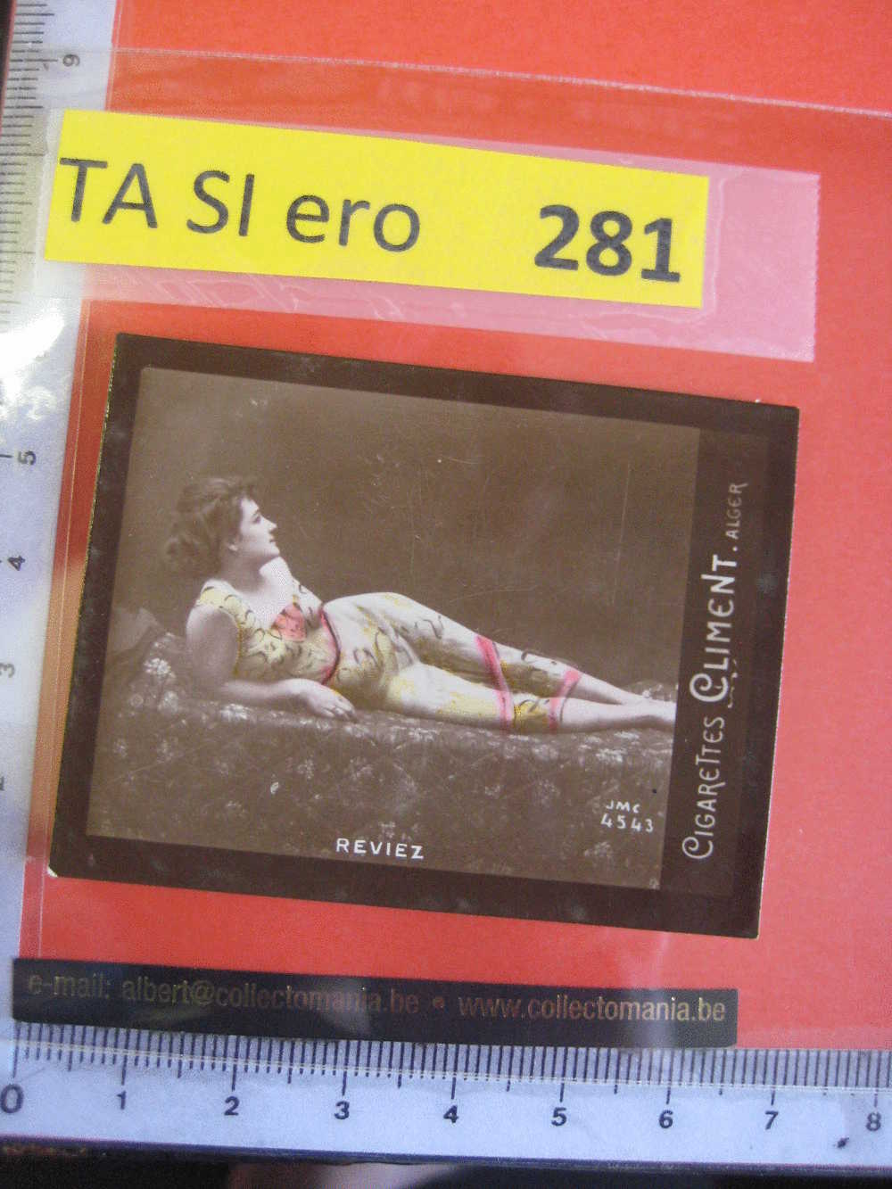 REVIEZ  - Jmc 4543 -  CLIMENT  Erotic EROTIQUE Carte REAL PHOTO  Tobacco Card  ALGER Risqué Nue Naked - Autres Marques