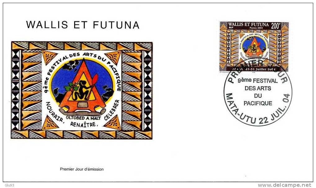 FDC - Wallis Et Futuna - 9ème Festival Des Arts Du Pacifique - 2004 - 200 F - FDC