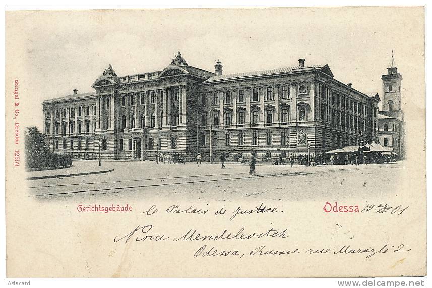 Odessa Gerichtsgebaude Palais Justice   Stengel And Co 12559  Postally Used 1901 - Ukraine