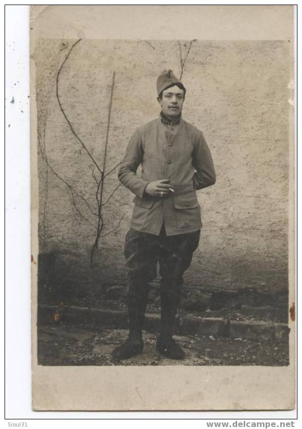 CARTE PHOTO  SOLDAT DU 57° REGIMENT  MERIGNAC - Merignac