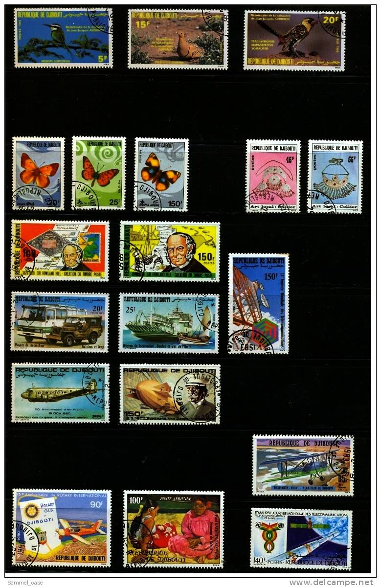 19 Dschibuti / Djibouti Sonder - Briefmarken Motive  -  Gestempelt    (3) - Dschibuti (1977-...)