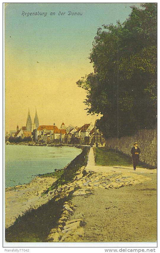 GERMANY - BAVARIA - REGENSBURG - An Der Donau - RIVER WALK & WALL - 1909 - Regensburg