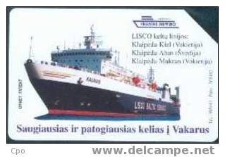 # LITHUANIA 22 Saugiausias Ir Patogiausias Kelias  I Vakarus 01.97 -bateau,boat- Tres Bon Etat - Lithuania