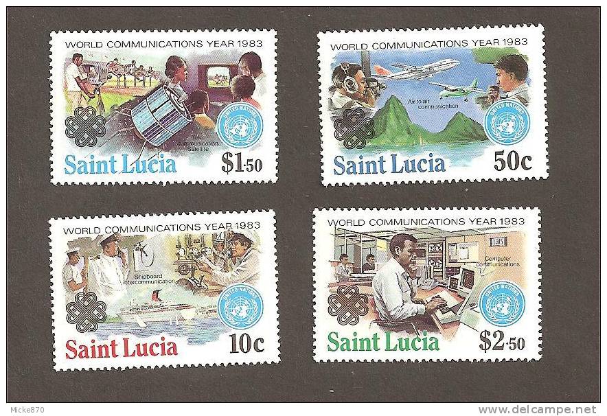 Sainte Lucie N°590 à 593 Neuf**année Mondiale Des Communications - St.Lucie (1979-...)