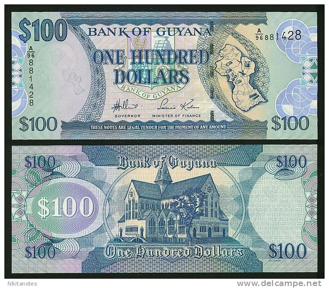 Guyana- 100 Dollars 1999 P-31 UNC - Guyana