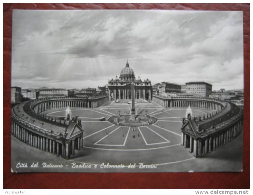 Roma - Künstlerkarte Citta´ Del Vaticano: Basilica E Colonnato Del Bernini - San Pietro