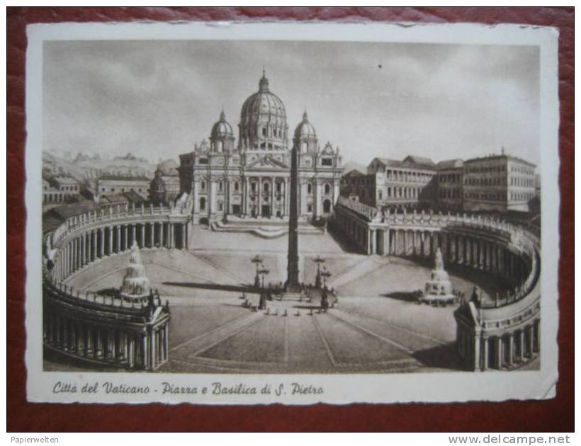 Roma - Künstlerkarte Citta´ Del Vaticano: Piazza E Basilica Di S Pietro - San Pietro