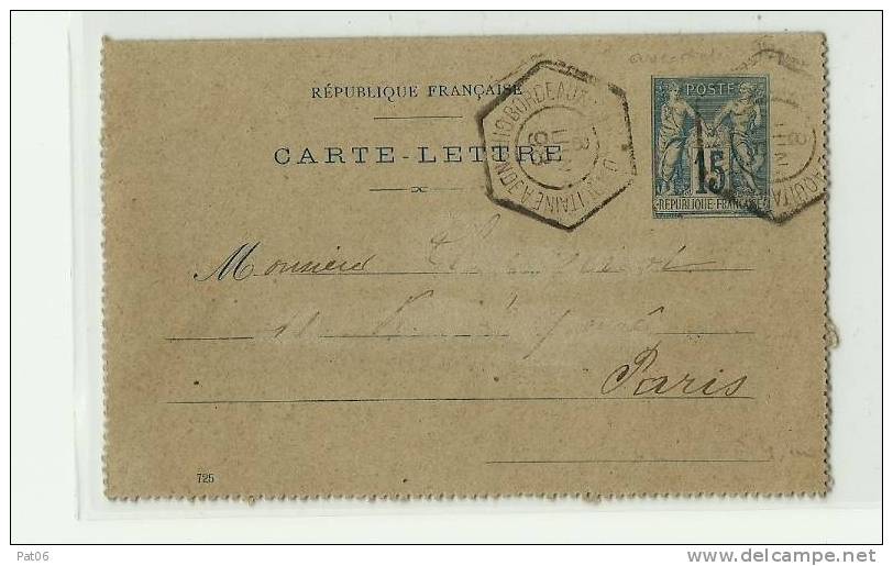 GIRONDE (32)               BORDEAUX - Cartes-lettres