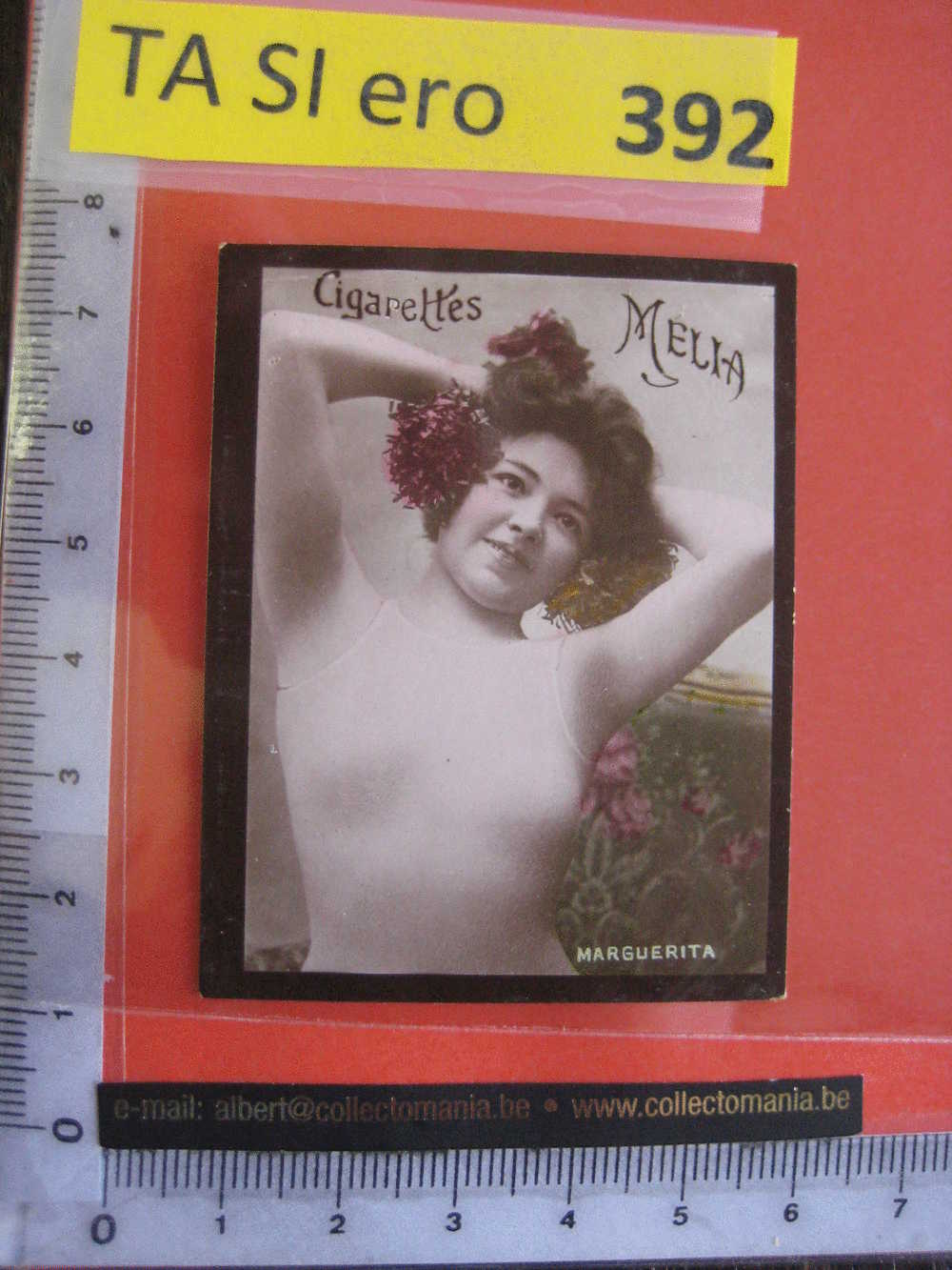 MARGUERITA   - MELIA -  Erotic EROTIQUE Carte REAL PHOTO  Tobacco Card  ALGER Risqué Nue Naked - Autres Marques