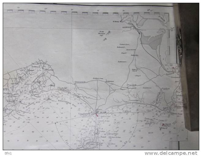 Carte Navigation MariNE1867- IRLANDE CÔTE SUD DE KINSALE HEAD A CARNSORE POINT -