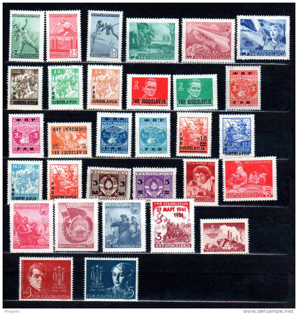 Sports, Tp 1945-47 Surchargé, Tito, Etc, Entre 502* Et 571 *, Cote 41 €, - Neufs