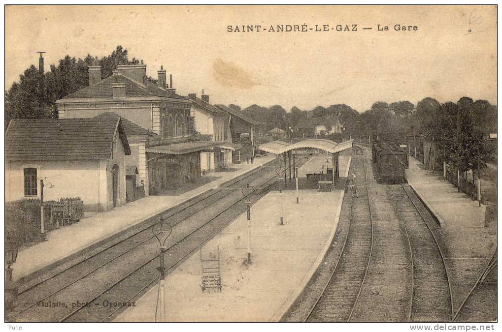 SAINT-ANDRE-LE-GAZ LA GARE TRAIN - Saint-André-le-Gaz