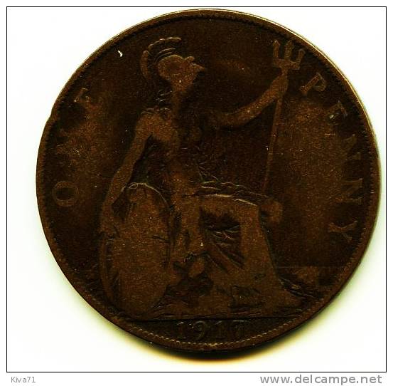 1 Penny "Grande-Bretagne" 1917 - D. 1 Penny