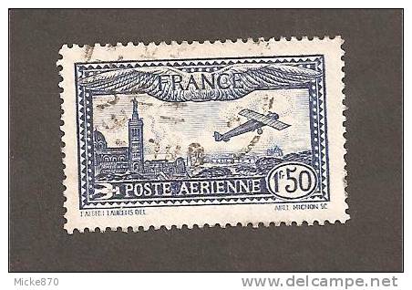 France Poste Aérienne N°6 Oblitéré Avion Au Dessus De Marseille - 1927-1959 Oblitérés