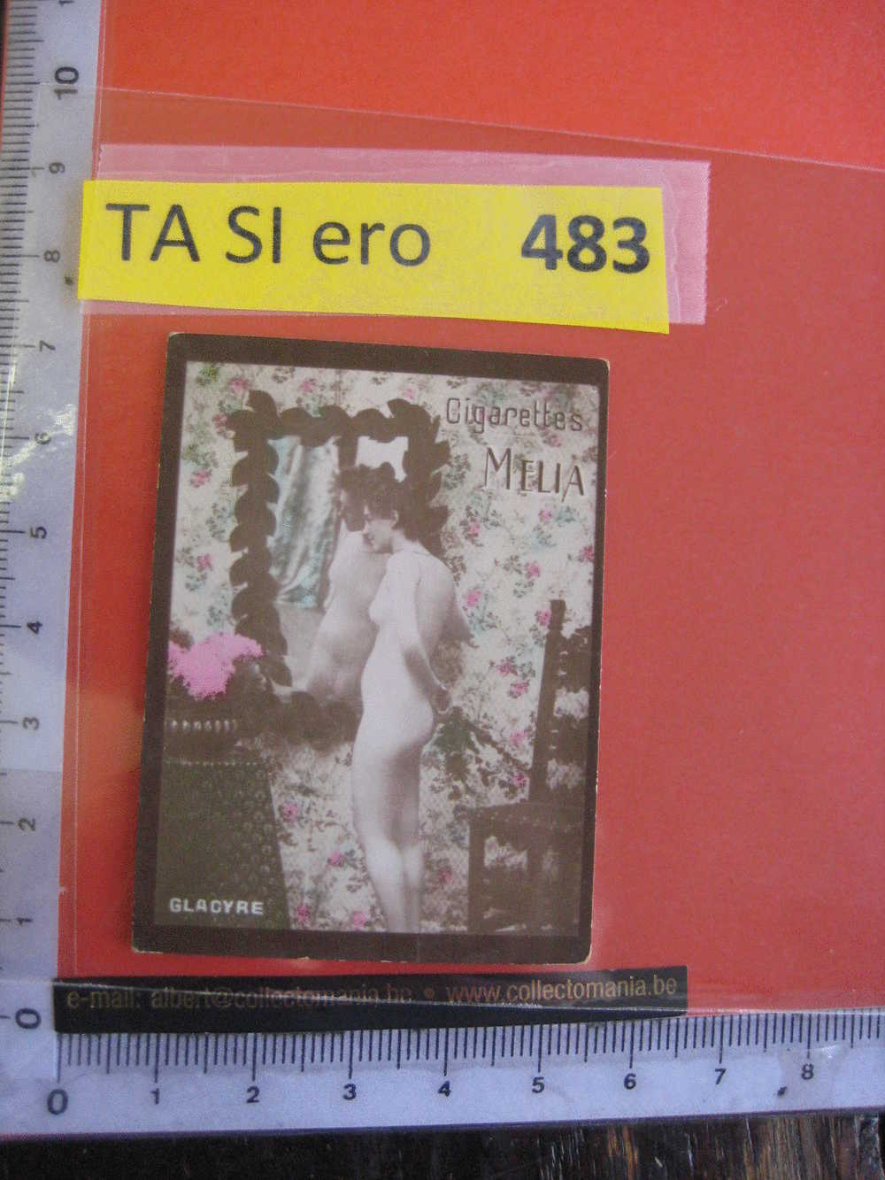 GLACYRE  - Mélia   -  Erotic EROTIQUE Carte REAL PHOTO  Tobacco Card  ALGER Risqué Nue Naked - Autres Marques