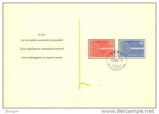 SWITZERLAND 1957  EUROPA CEPT FDC CARNET ( De Postmark ) - 1957
