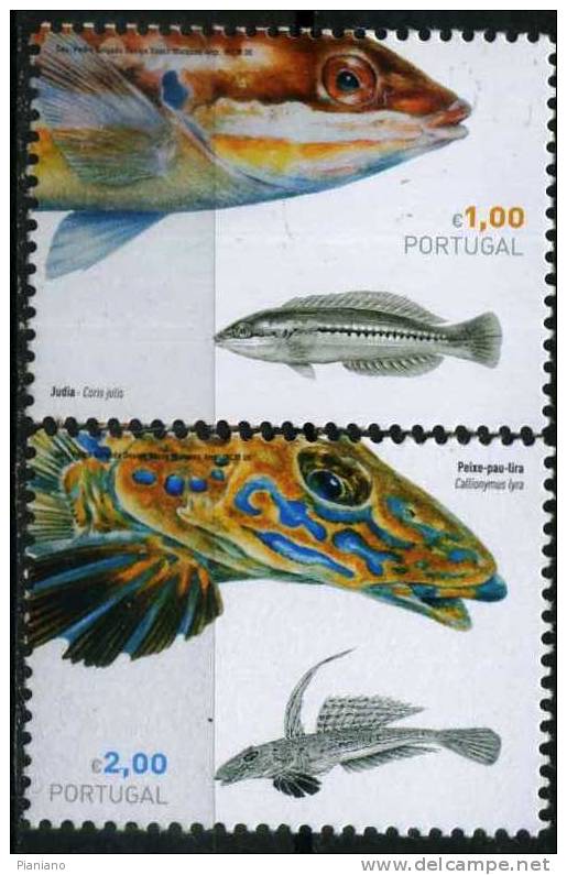 PIA - PORTOGALLO - 2006 : Pesci Delle Coste Portoghesi - (Yv 3077-82) - Unused Stamps