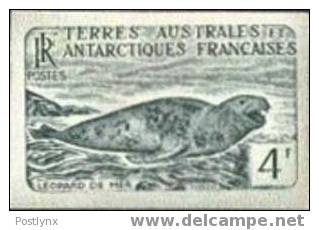 FRENCH SOUTHERN & ANTARTIC TERRITORIE TAAF 1960, Seal Lion 4F,Proof /prueba, Druckprobe,  Prova, Proeven - Imperforates, Proofs & Errors