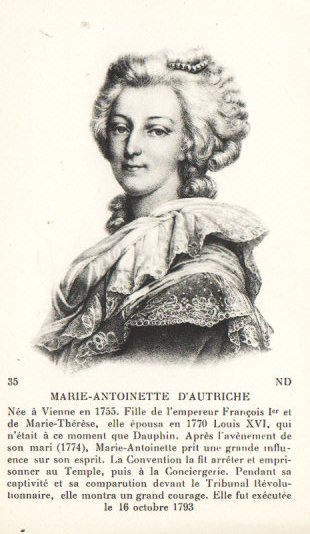 CPA MARIE ANTOINETTE D'AUTRICHE N° 124 - Personnages Historiques