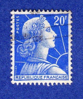 France Y&t : N° 1011B - 1955-1961 Marianne De Muller