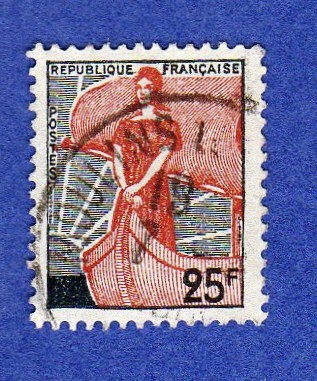 France Y&t : N° 1216 - 1959-1960 Marianne (am Bug)