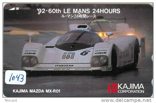 Télécarte JAPON * Phonecard JAPAN  (1043) AUTO * VOITURE * CAR * RALLYE * RALLY * 24 HOURS FRANCE LE MANS - Olie