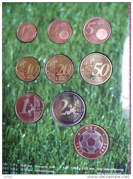 BLOEMENDAAL SOCCER, FOODBALL CLUB BVC 2002 EURO THEMASET 1/5/10 RARE SEE MORE SCANS - Pays-Bas