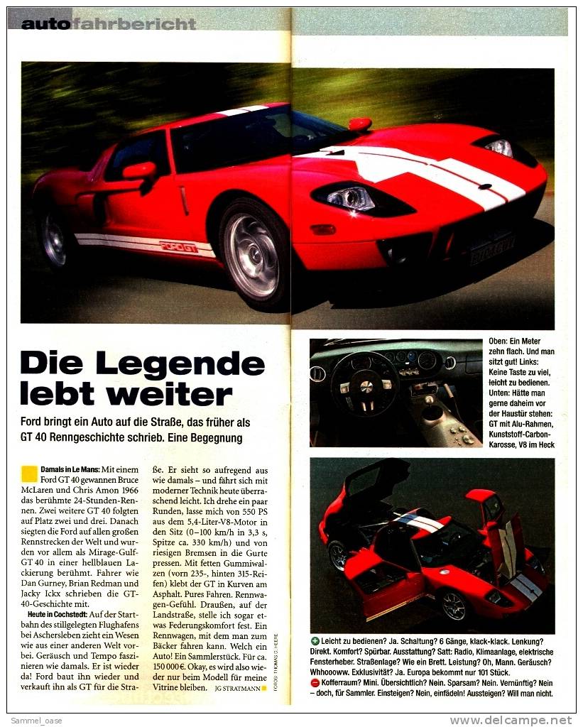 ADAC Motorwelt   9/2004  Mit :  Fahrbericht : Ford GT Straßenauto - Autotest : VW Caddy Life - Cars & Transportation