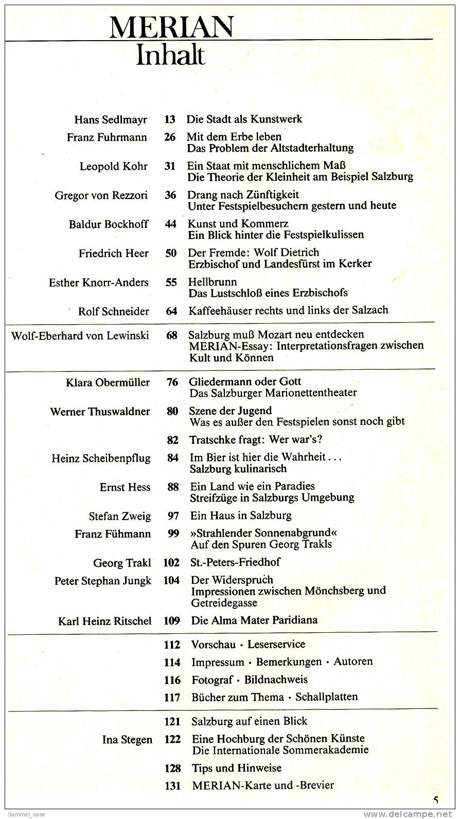 Merian Illustrierte  -  Salzburg  -  Kaffeehäuser Rechts Und Links  -  Hellbrunn , Das Lustschloß  Uvm. -  Von 1982 - Reise & Fun