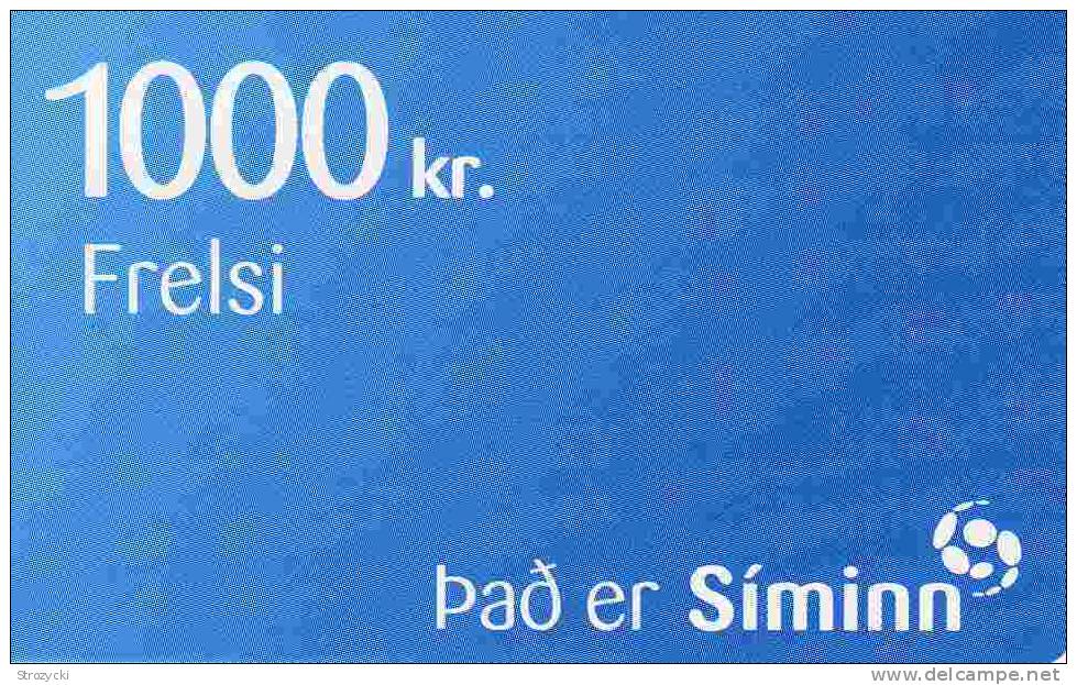 Iceland - Frelsi 1000kr. - Siminn GSM Recharge Card - IJsland