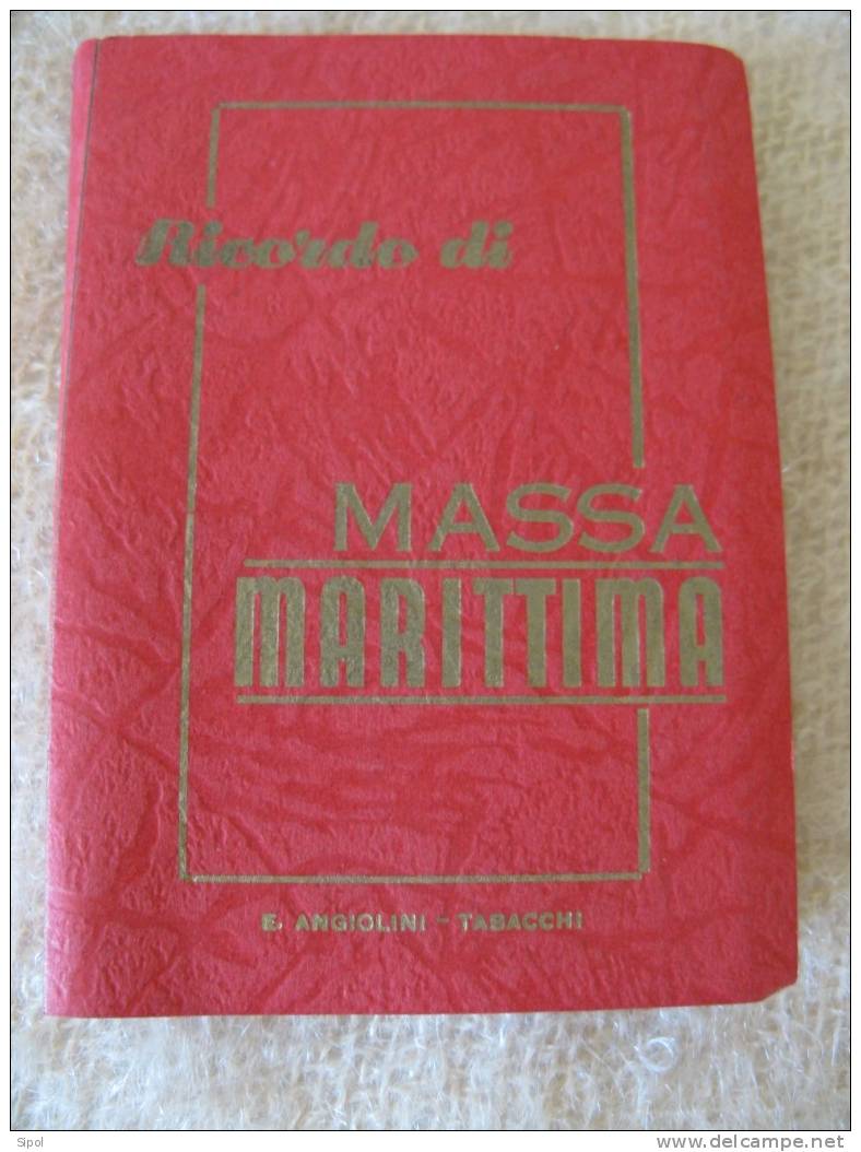 Dépliant D Une Série  De 12 Vues  N&B De Massa Maritima Dans Jolie Couverture Cartonnée Rouge - Massa