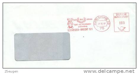 GERMANY 1987 DOLLS POSTMARK - Muñecas