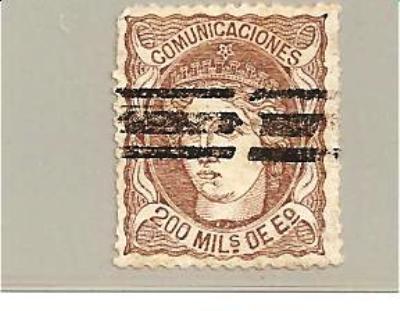 SpaMi.Nr. 103// - SPANIEN - Edifil No. 109 B (1870)  O - Usados