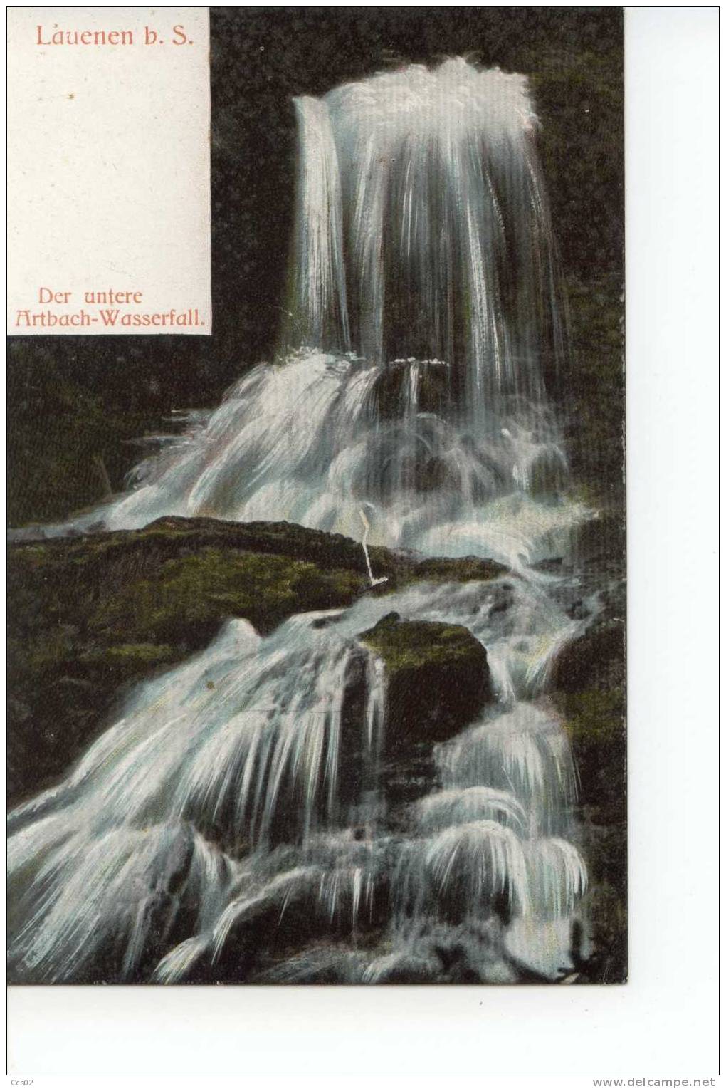 Lauenen B.S. Der Untere Artbach-Wasserfall - Lauenen