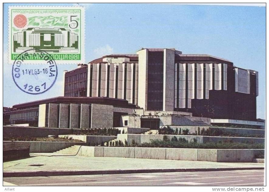 Bulgarie. Carte-maximum. Palais De La Culture.Sofia - Cartas & Documentos