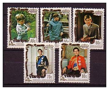 P3881 - BRITISH COLONIES PENRHYN Yv N°179/83 ** MARIAGE ROYAL - Penrhyn