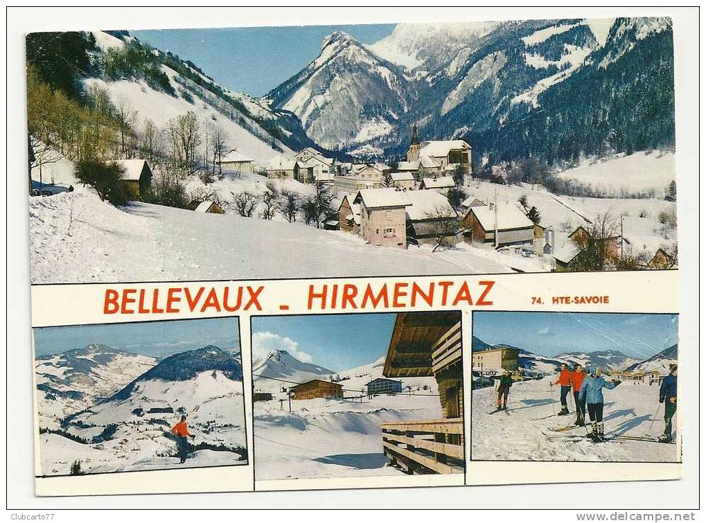 Bellevaux (74) : 4 Vues D'hiver Dont Vue Générale De HIRMENTAZ  En 1980 (animée). - Bellevaux