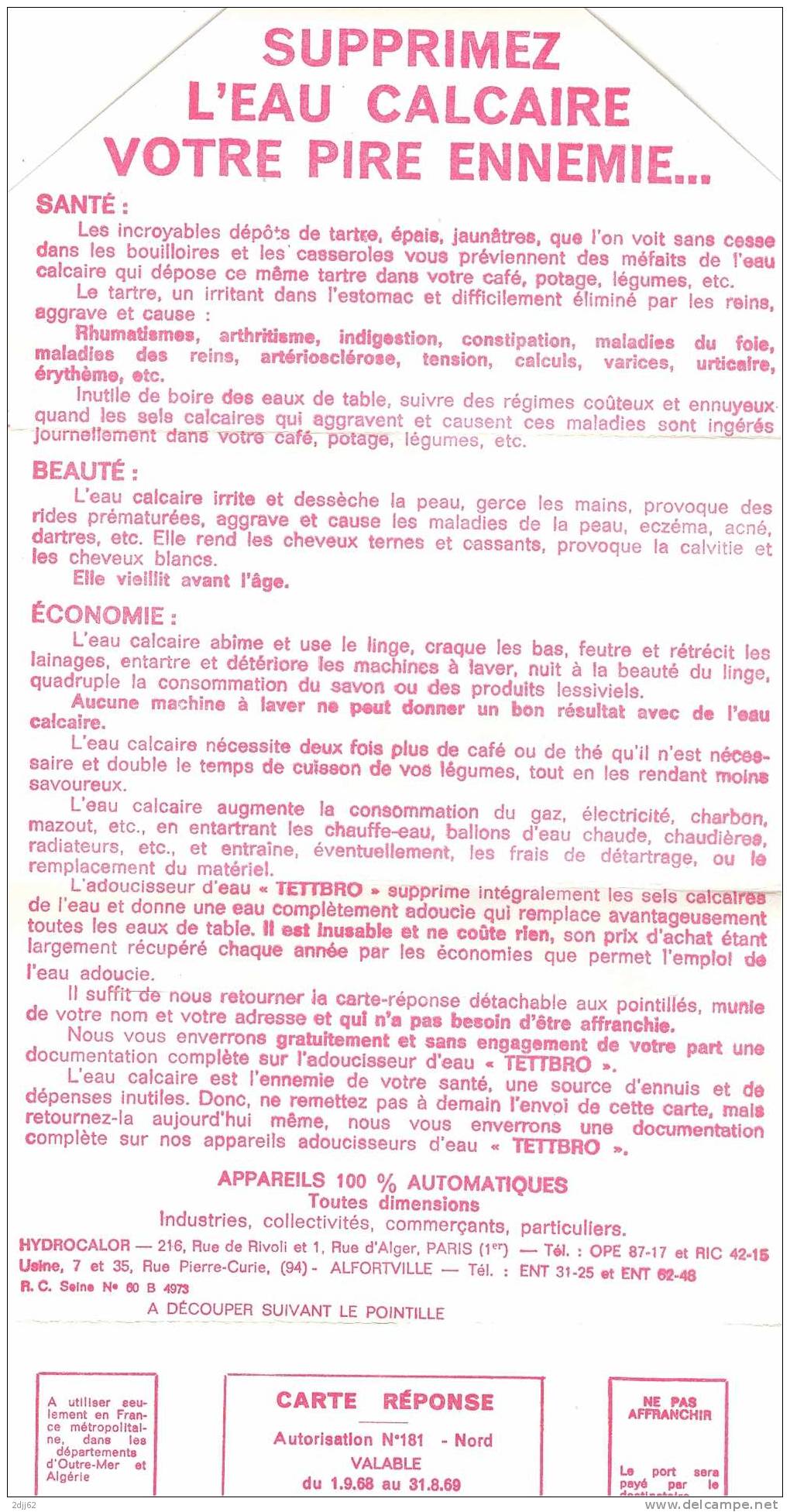 Eau, Calcaire, Santé, Protection, Beauté, Autruche, Oeil, Classe Ouverte - Dépliant Publicitaire, 3 Images  (F761) - Environment & Climate Protection